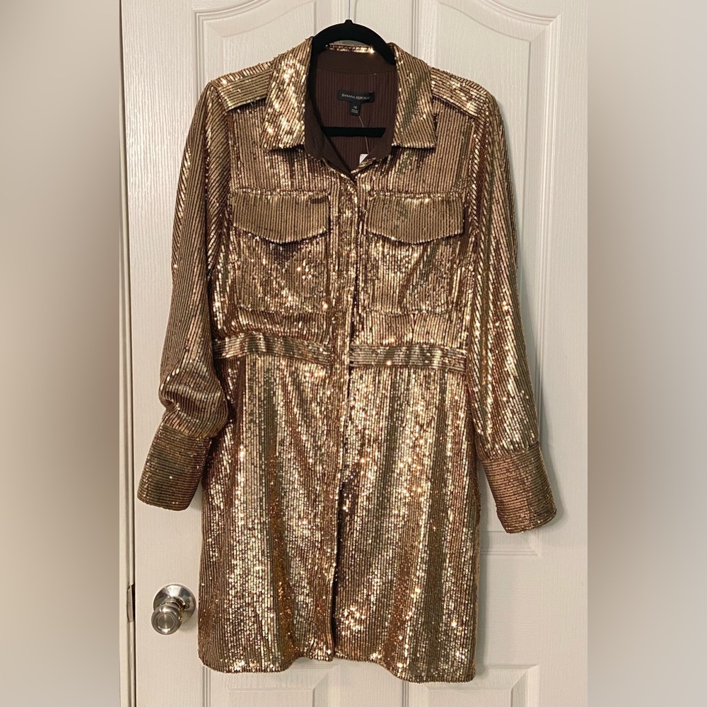 NWT Banana Republic Sequin Dress. Size 14